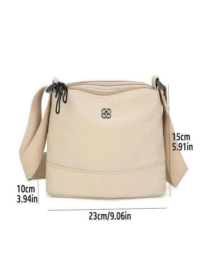 Jenibri 1Pack, Crossbody Bag, Solid Color Multiple Pockets Women Shoulder Trendy Soft Nylon Cloth Handbag, Lightweight Shoulder Bag Adjustable Shoulder Strap Casual Bag for Shopping. MULTICOLOR - Image 2